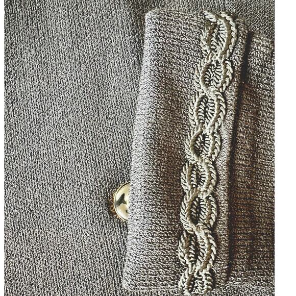 St. John Collection Santana Knit Topper Coat or Mini Dress Black Like New 10 - Picture 10 of 10